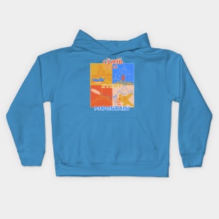 Ride Every Mountain Theme Park Art Kids Hoodie